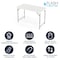 Flash Furniture Rectangle Wh 24X48 Plastic Fold Table, 23.75" W, 47.75" L, 29.25" H, Plastic Top, White DAD-YCZ-122Z-2-GG - alternate 3